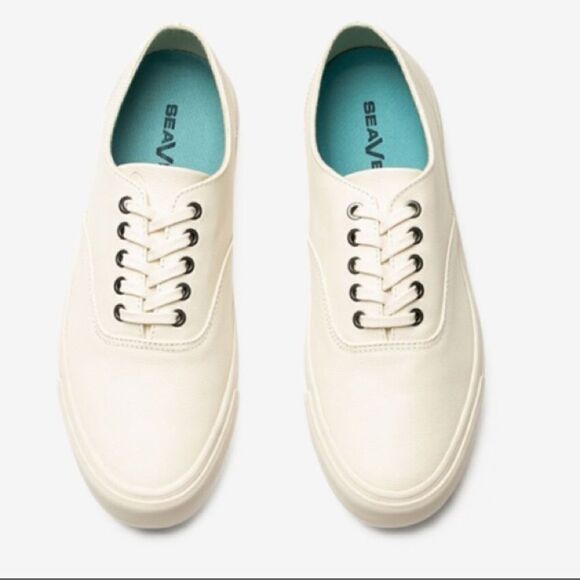SeaVees Legend Sneaker/white tumbled leather/size 7.  B61 - Picture 1 of 11